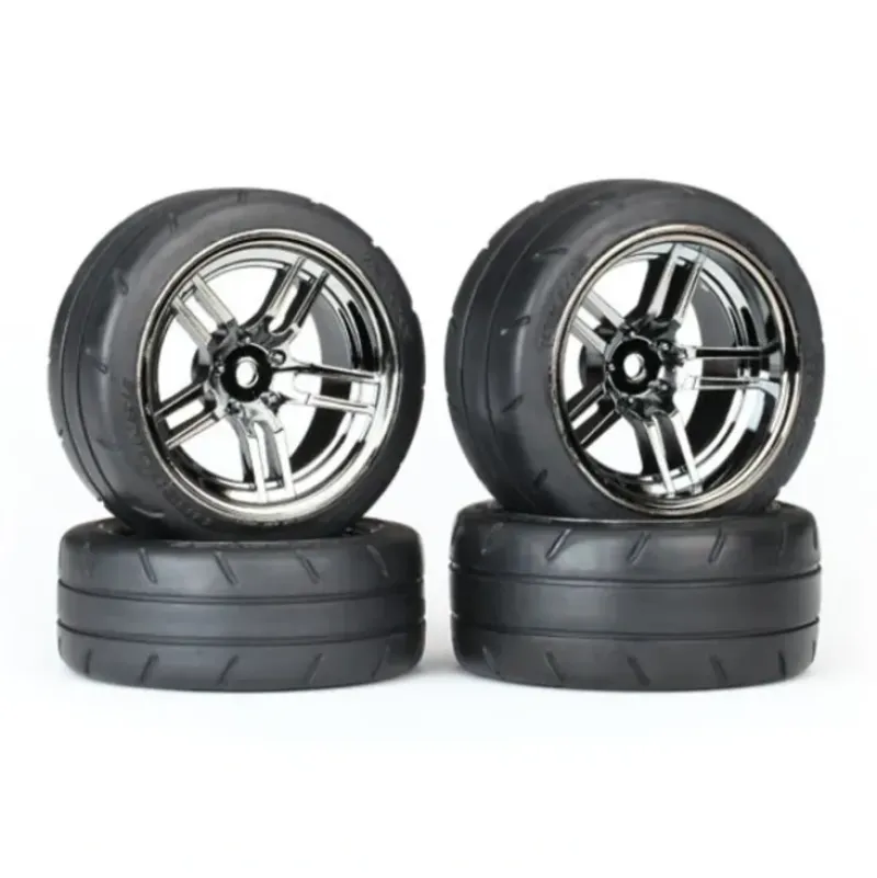 8375 Traxxas Tires and wheels, assembled, glued (split-spoke black chrome) - Little Painter Art | Exploring the Endless Possibilities of Art| Brush