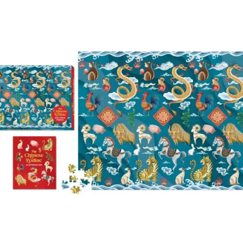 Aaron Hwang 500pc Puzzle - The Chinese Zodiac - Little Painter Art | Exploring the Endless Possibilities of Art| Shop All