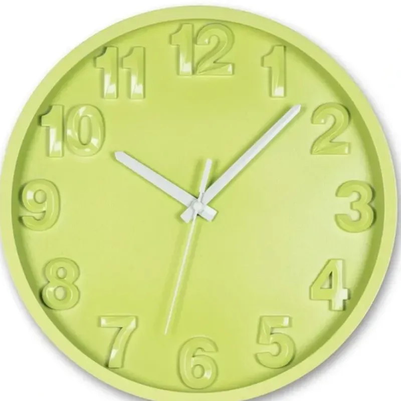 Abbott 12" Wall Clock - Green - Little Painter Art | Exploring the Endless Possibilities of Art| Hot
