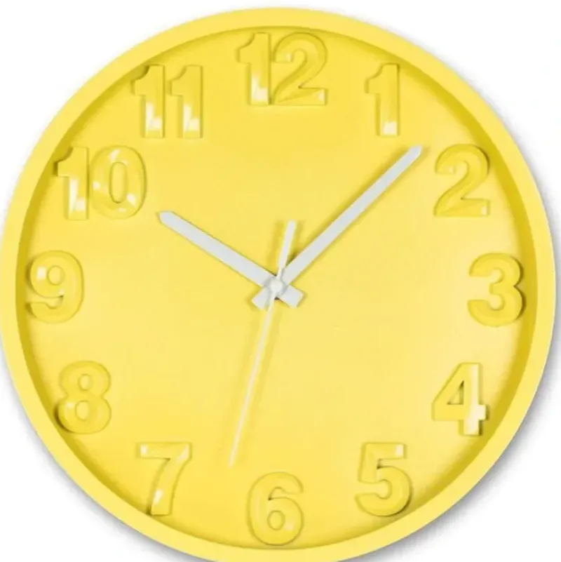 Abbott 12" Wall Clock - Yellow - Little Painter Art | Exploring the Endless Possibilities of Art| Hot