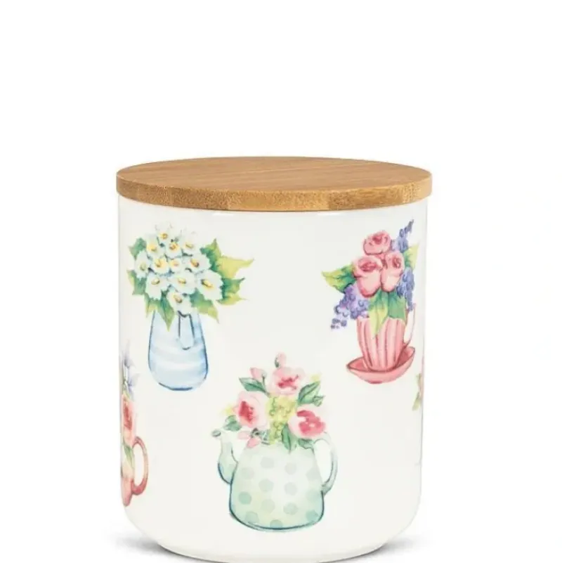 Abbott Canister, Small - Flower Teacups - Little Painter Art | Exploring the Endless Possibilities of Art| Hot