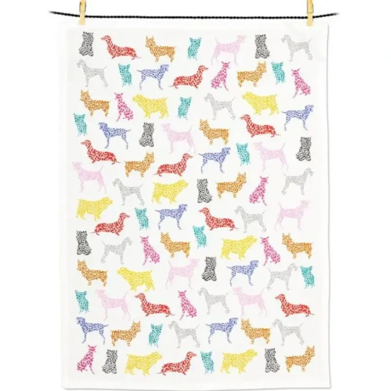 Abbott Cotton Tea Towel - Speckled Dogs - Little Painter Art | Exploring the Endless Possibilities of Art| Hot