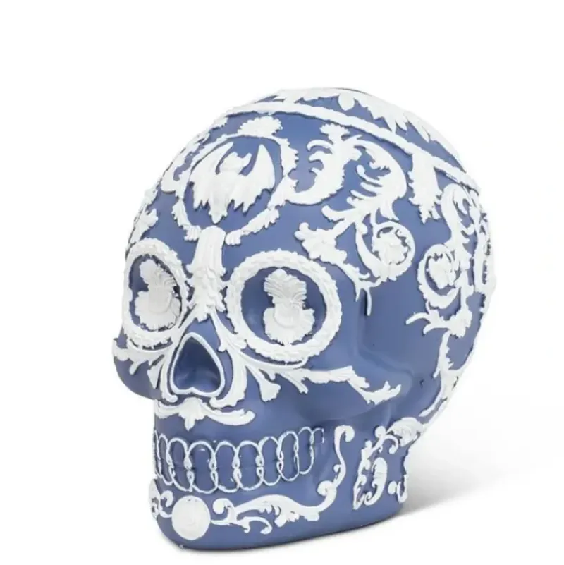 Abbott Embossed Scroll Skull - Blue - Little Painter Art | Exploring the Endless Possibilities of Art| Shop All