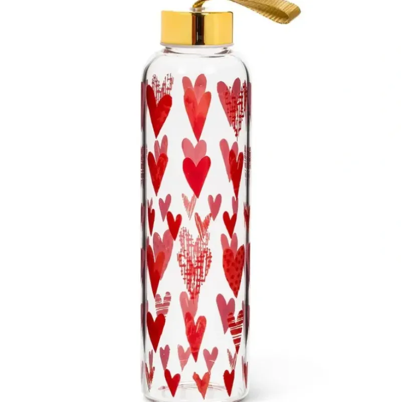 Abbott Glass Water Bottle 18oz Hearts - Little Painter Art | Exploring the Endless Possibilities of Art| Shop All