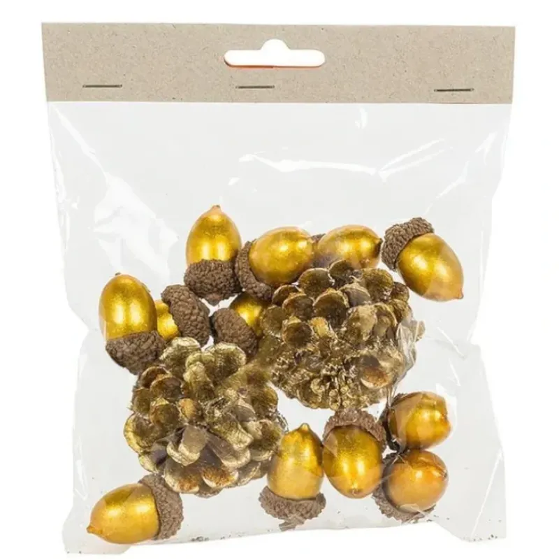Abbott Gold Pinecone & Acorn Decorations - Little Painter Art | Exploring the Endless Possibilities of Art| Hot