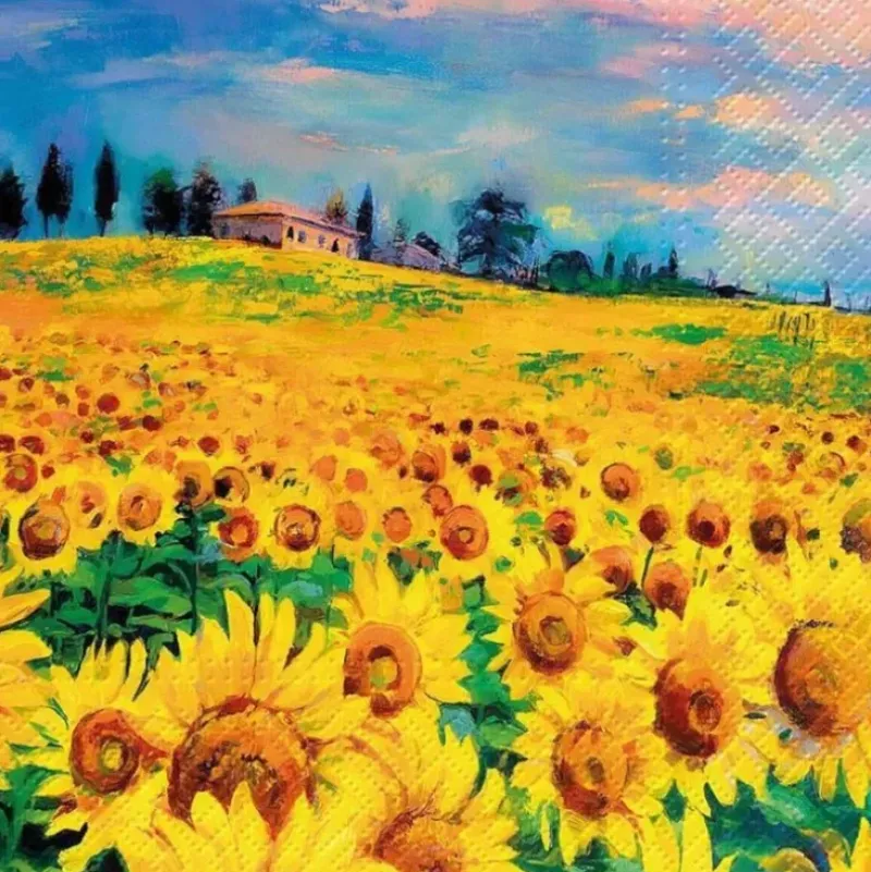 Abbott Lunch Napkins - Sunflowers - Little Painter Art | Exploring the Endless Possibilities of Art| Hot