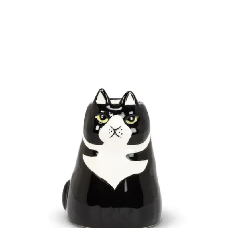 Abbott Planter - Sitting Cat Black and White - Little Painter Art | Exploring the Endless Possibilities of Art| Shop All