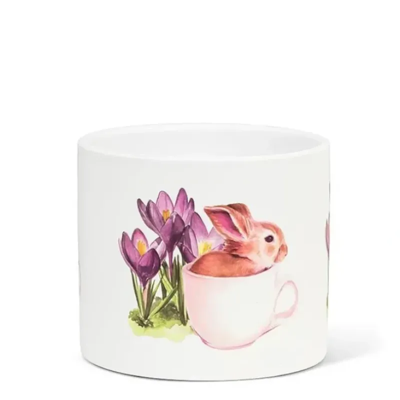 Abbott Planter - Small Bunny & Crocus - Little Painter Art | Exploring the Endless Possibilities of Art| Shop All