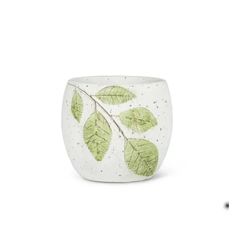 Abbott Planter - Small Green Leaf - Little Painter Art | Exploring the Endless Possibilities of Art| Shop All
