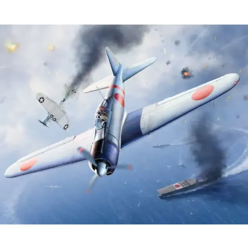 Academy 1/48 A6M2b Zero Fighter Model 21 "Battle of Midway" - Little Painter Art | Exploring the Endless Possibilities of Art| Shop All