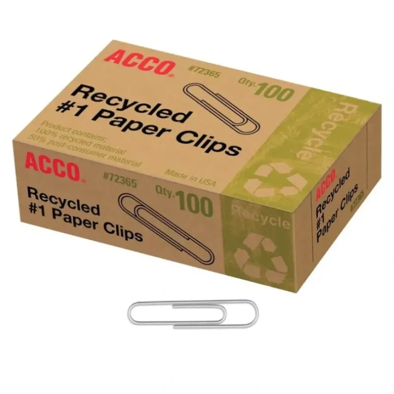 Acco Recycled Paperclips #1 Standard 100pk - Little Painter Art | Exploring the Endless Possibilities of Art| Shop All