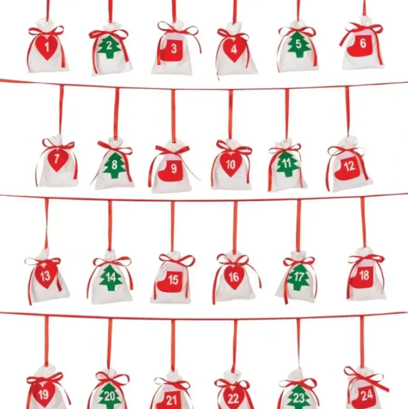 Amscan Christmas Advent Pouch Garland 10ft - Little Painter Art | Exploring the Endless Possibilities of Art| Hot