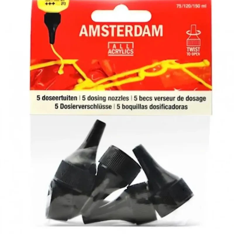 Amsterdam Dosing Writer Bottle Tips 5pk - Little Painter Art | Exploring the Endless Possibilities of Art| Shop All