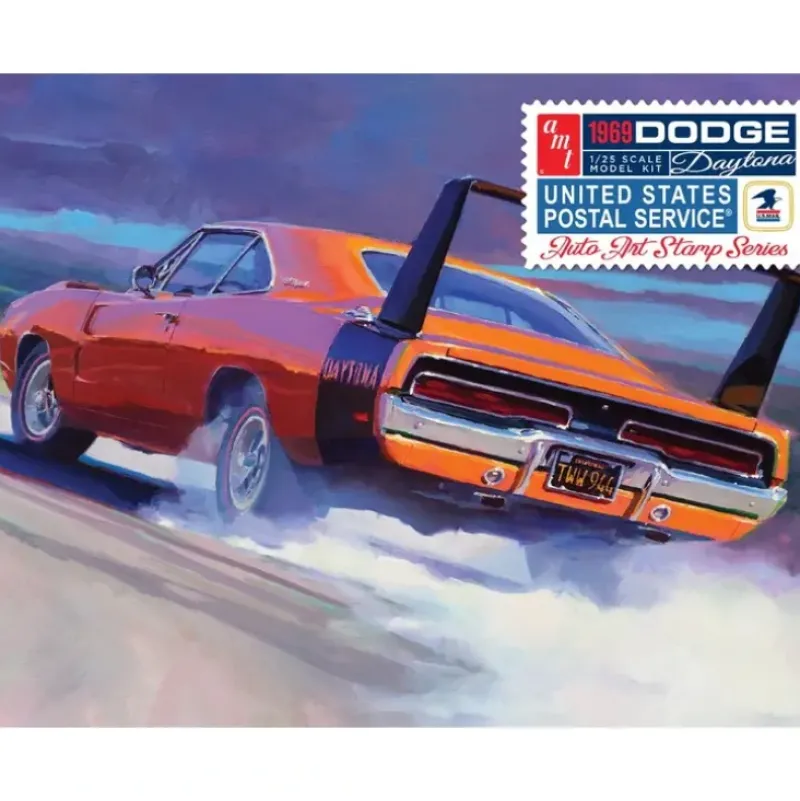 AMT 1969 Dodge Charger Daytona (USPS Stamp Series Collector Tin) - Little Painter Art | Exploring the Endless Possibilities of Art| Shop All
