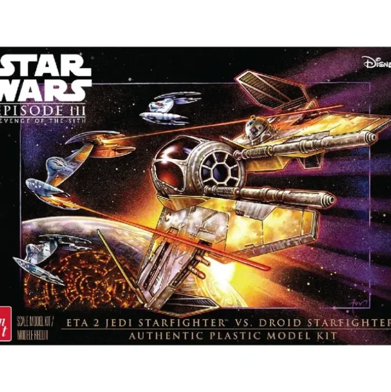 AMT 1/48 Star Wars: The Phantom Menace Jedi vs Droid (Level 2) - Little Painter Art | Exploring the Endless Possibilities of Art| Shop All