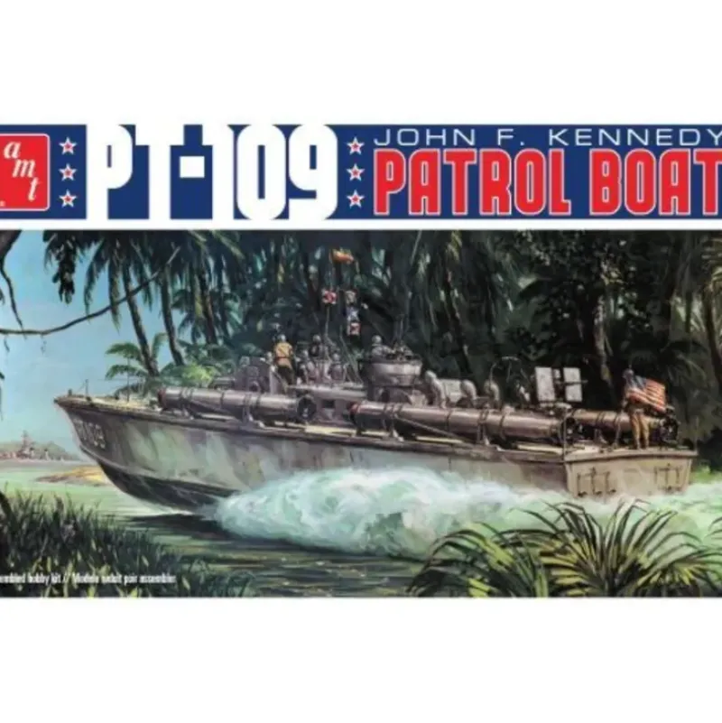 AMT John F. Kennedy PT-109 1/64 Model Kit (Level 2) - Little Painter Art | Exploring the Endless Possibilities of Art| Shop All