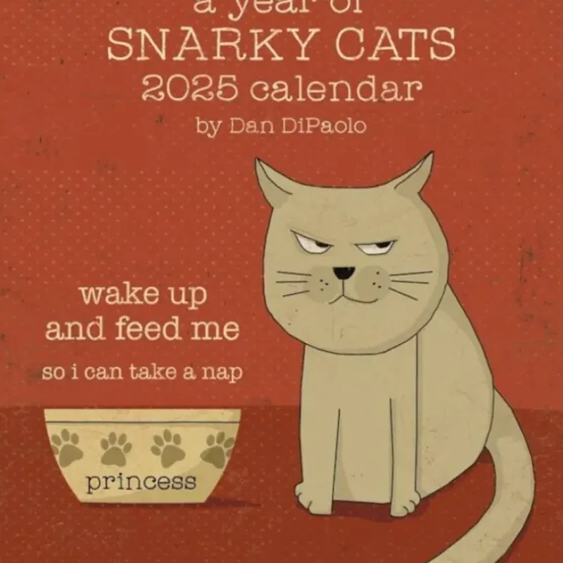 Andrews McMeel 2025 Wall Calendar - A Year of Snarky Cats - Little Painter Art | Exploring the Endless Possibilities of Art| Shop All
