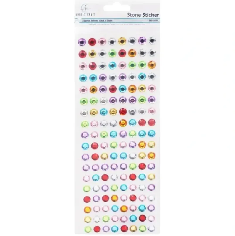 Angels Craft Rhinestone Stickers - Round Multcolour - Little Painter Art | Exploring the Endless Possibilities of Art| Hot