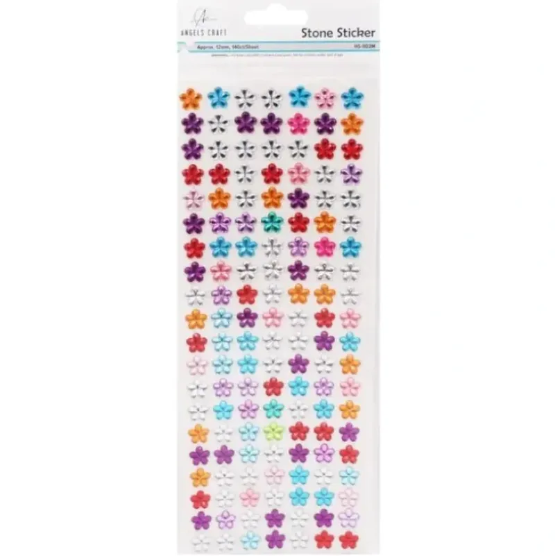 Angels Craft Rhinestone Stickers - Multi-Colour Flowers - Little Painter Art | Exploring the Endless Possibilities of Art| Shop All