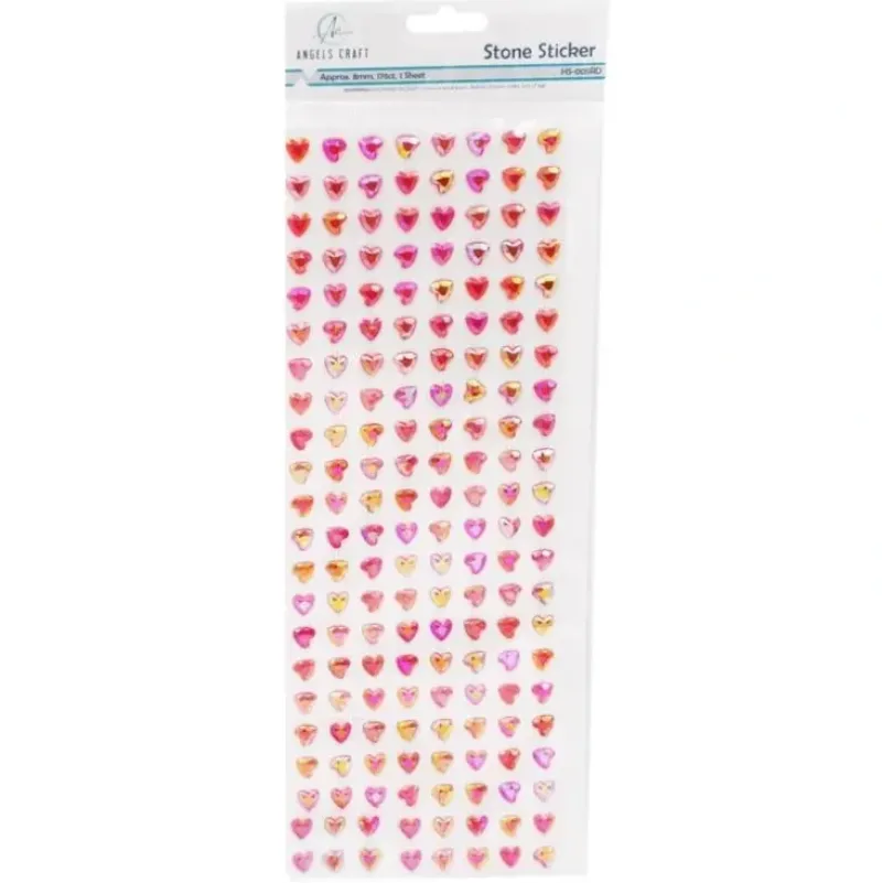 Angels Craft Rhinestone Stickers - Red Mini Hearts - Little Painter Art | Exploring the Endless Possibilities of Art| Shop All