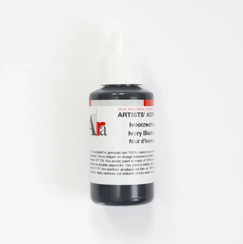 Ara Acrylic 100ml Ivory Black Extra - Little Painter Art | Exploring the Endless Possibilities of Art| Shop All