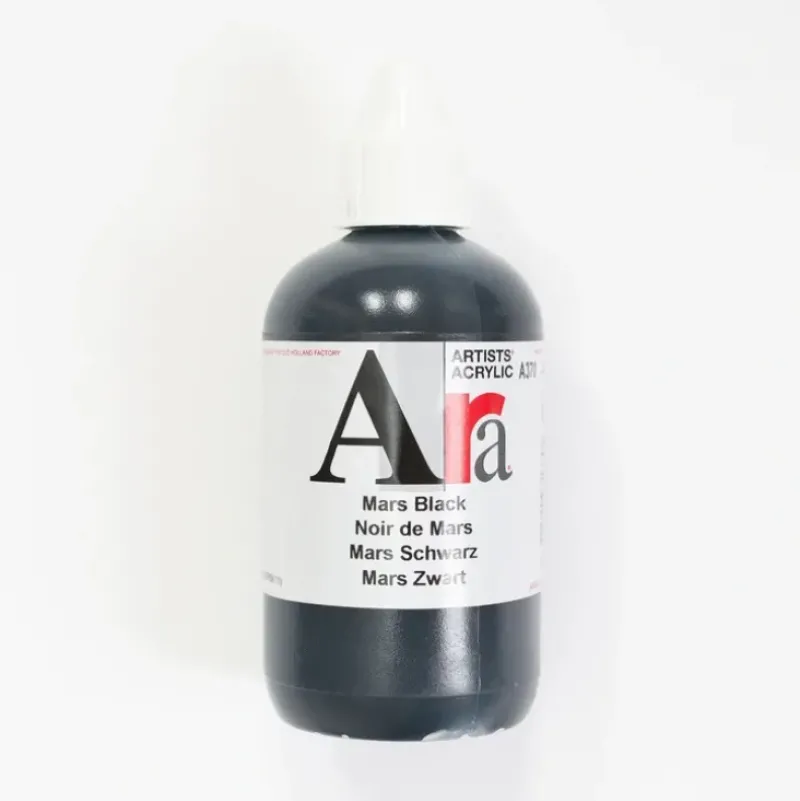 Ara Acrylic 250ml Mars Black - Little Painter Art | Exploring the Endless Possibilities of Art| Shop All