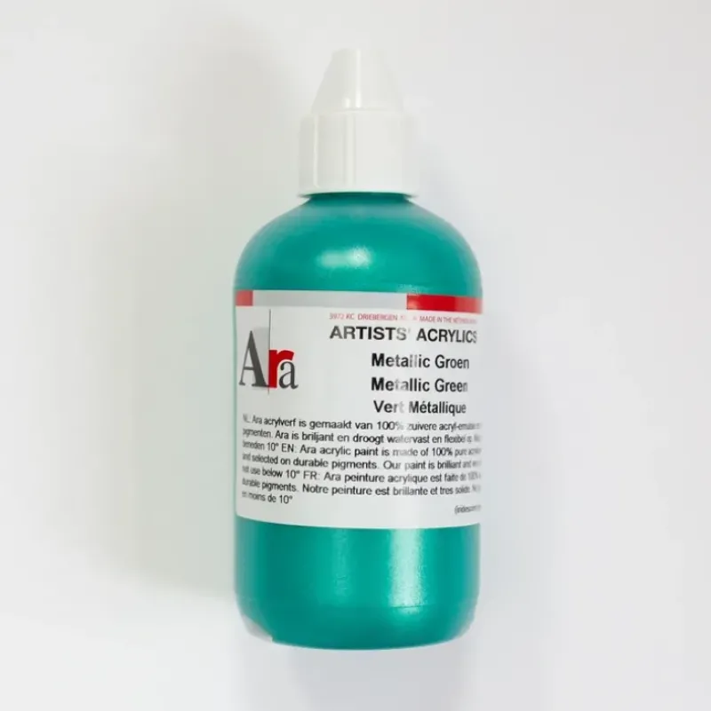 Ara Acrylic 250ml Metallic Green - Little Painter Art | Exploring the Endless Possibilities of Art| Shop All