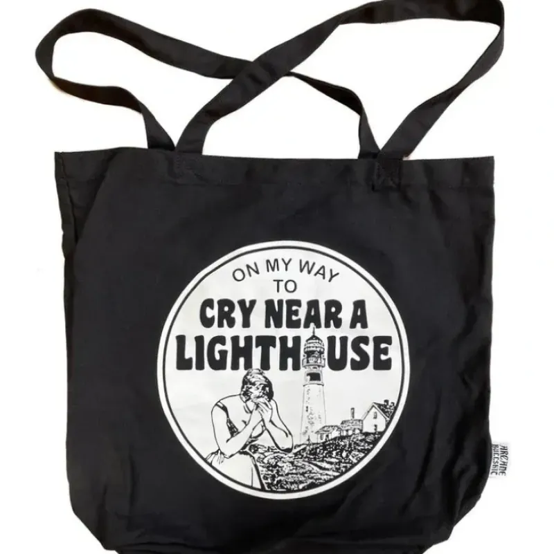 Arcane Bullshit Tote Bag - Cry Near a Lighthouse - Little Painter Art | Exploring the Endless Possibilities of Art| Hot