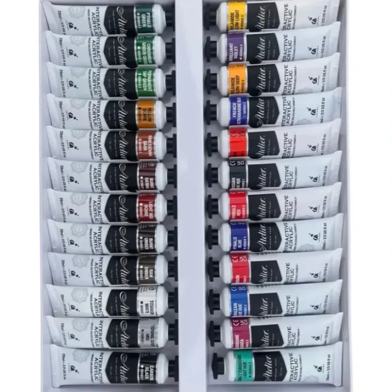 Atelier Interactive Fine Artists' Heavy Body Acrylic Tube Set of 20ml - Little Painter Art | Exploring the Endless Possibilities of Art| Pigment