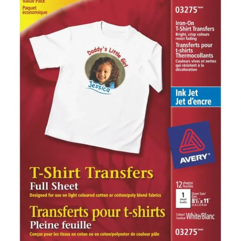 Avery T-Shirt Transfer Paper for Light/White Fabric 12pk - Little Painter Art | Exploring the Endless Possibilities of Art| Shop All