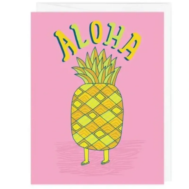 BadgeBomb Aloha Pineapple Greeting Card - Little Painter Art | Exploring the Endless Possibilities of Art| Shop All