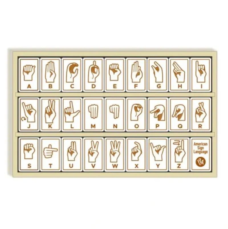 Beginagain Sign Language Alphabet Tiles 26pc - Little Painter Art | Exploring the Endless Possibilities of Art| Hot