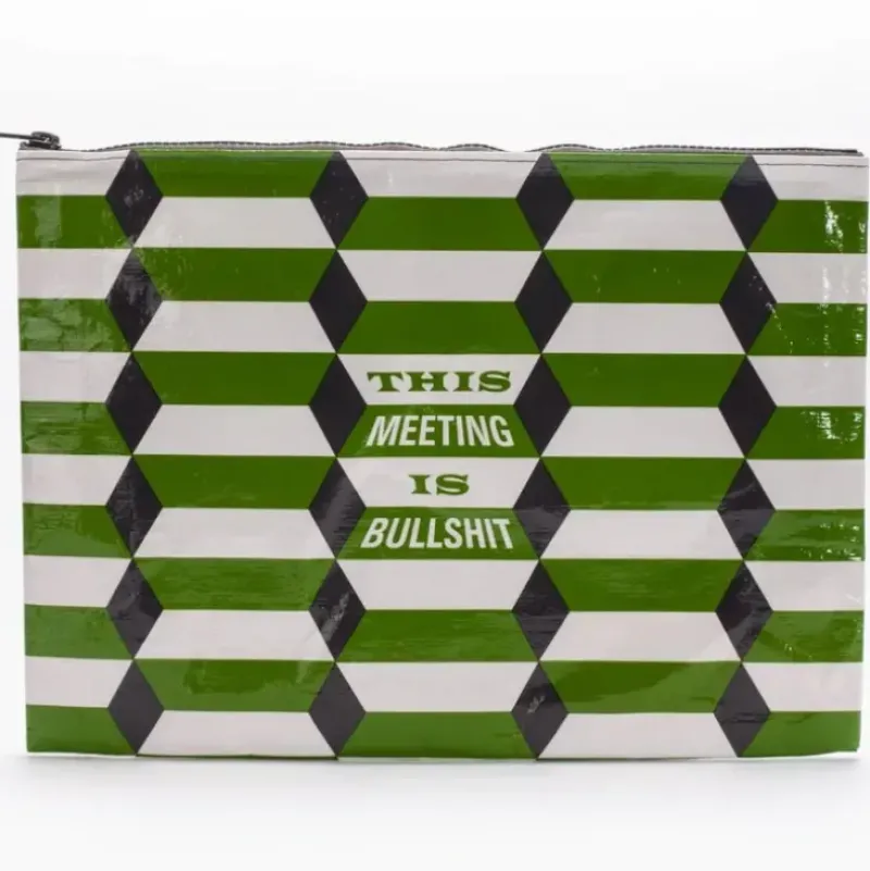 Blue Q Jumbo Storage Pouch - This Meeting is Bull 10"x14" - Little Painter Art | Exploring the Endless Possibilities of Art| Shop All