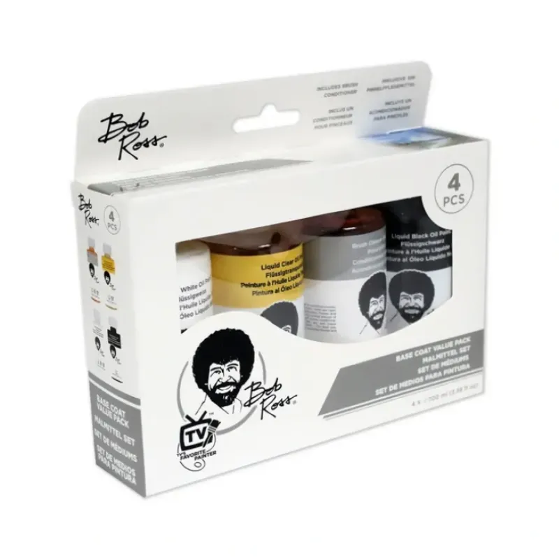 Bob Ross Base Coat Value Set (4 x 100ml) - Little Painter Art | Exploring the Endless Possibilities of Art| Canvas