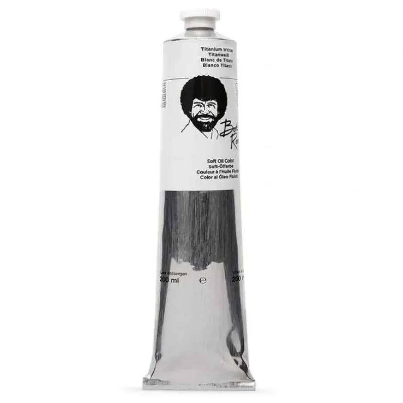 Bob Ross FLORAL Soft Oil Colours - Soft Titanium White - 200 ml - Little Painter Art | Exploring the Endless Possibilities of Art| Shop All