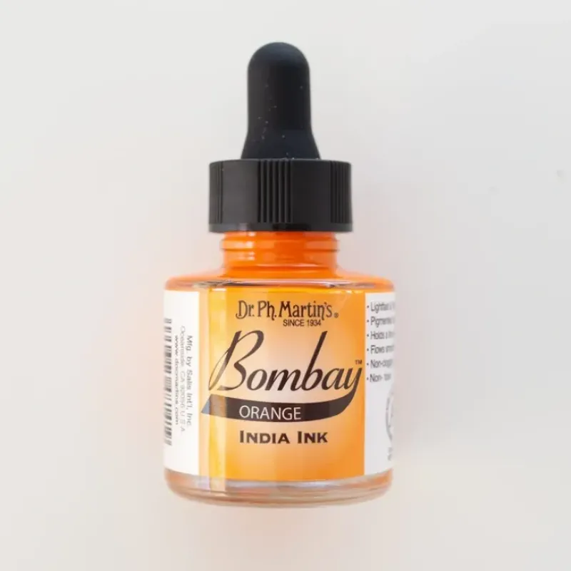 Bombay Ink Dr. Ph. Martin's Orange - Little Painter Art | Exploring the Endless Possibilities of Art| Pigment