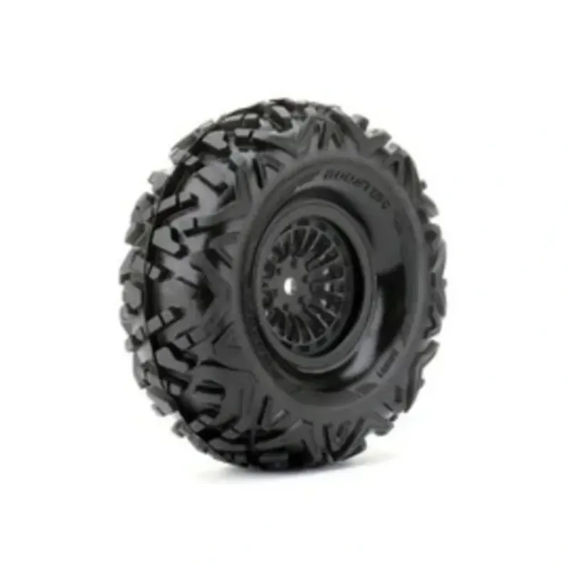 Booster 1/10 Crawler Tires Mounted on Black 1.9" Wheels, 12mm Hex (1 pair) - Little Painter Art | Exploring the Endless Possibilities of Art| Shop All