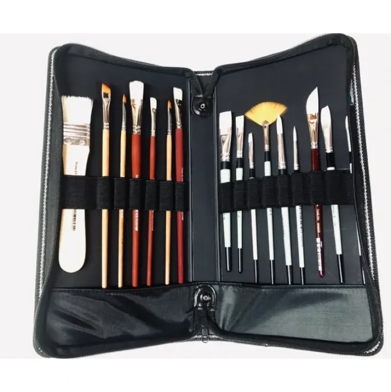 Brush Holder Case Zip Folder-15 Pockets - Little Painter Art | Exploring the Endless Possibilities of Art| Canvas