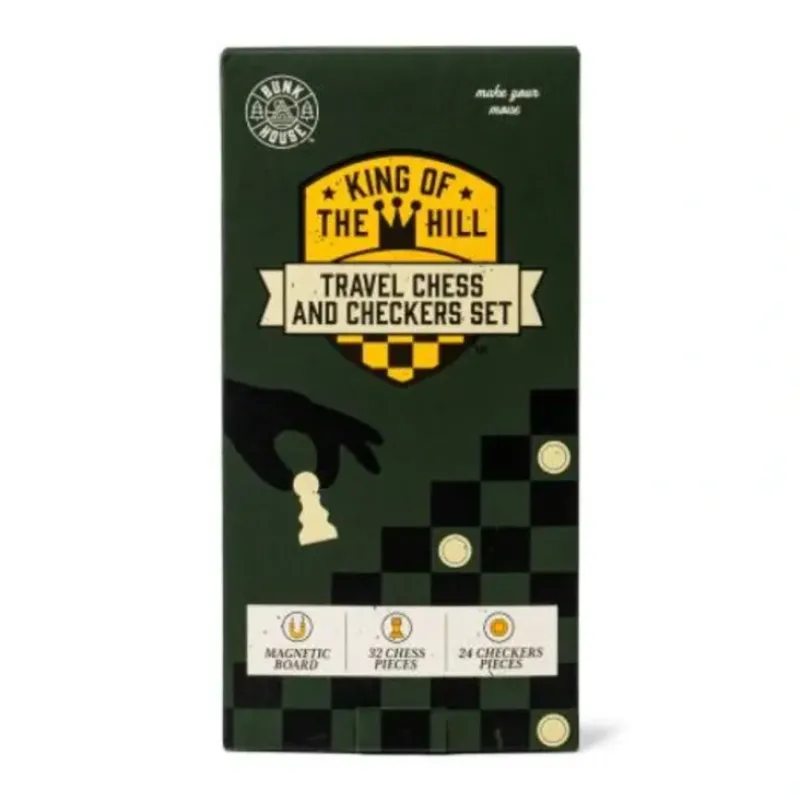 Bunkhouse King Of The Hill Travel Chess & Checkers Set - Little Painter Art | Exploring the Endless Possibilities of Art| Shop All