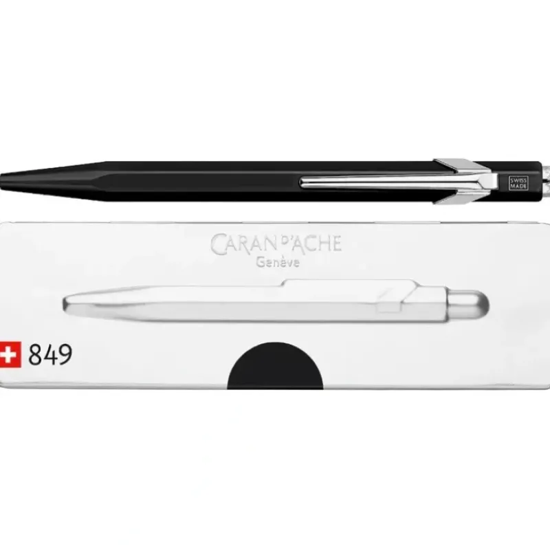 Caran d'Ache 849 Ballpoint Pen - PopLine Metallic Black - Little Painter Art | Exploring the Endless Possibilities of Art| Shop All