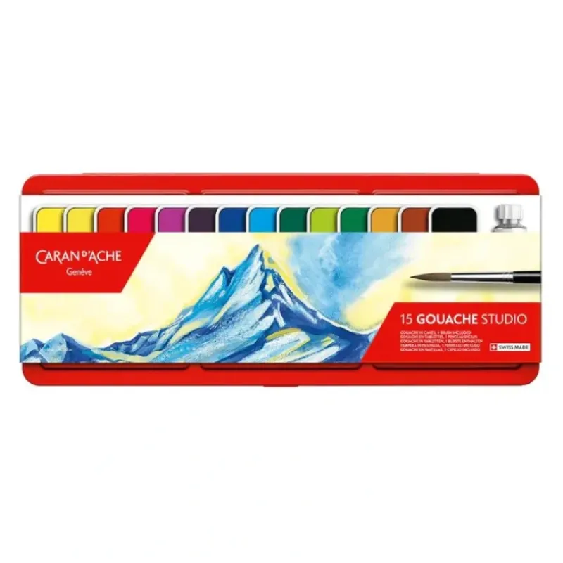 Caran d'Ache Gouache Studio Set 15pk - Little Painter Art | Exploring the Endless Possibilities of Art| Pigment