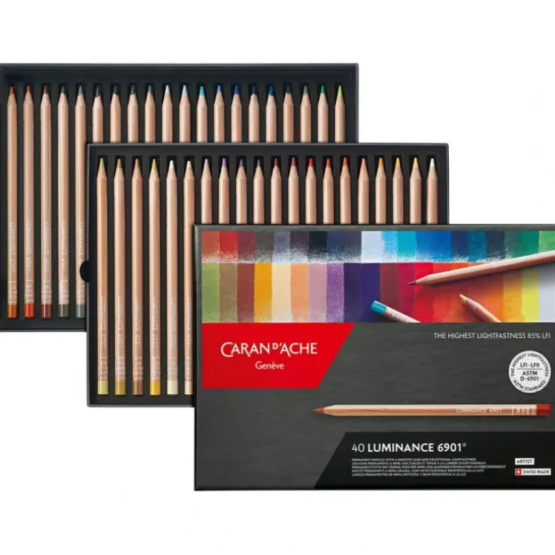 Caran d'Ache LUMINANCE 6901 Artists' Colouring Pencils - Set of 20 - Little Painter Art | Exploring the Endless Possibilities of Art| Pigment