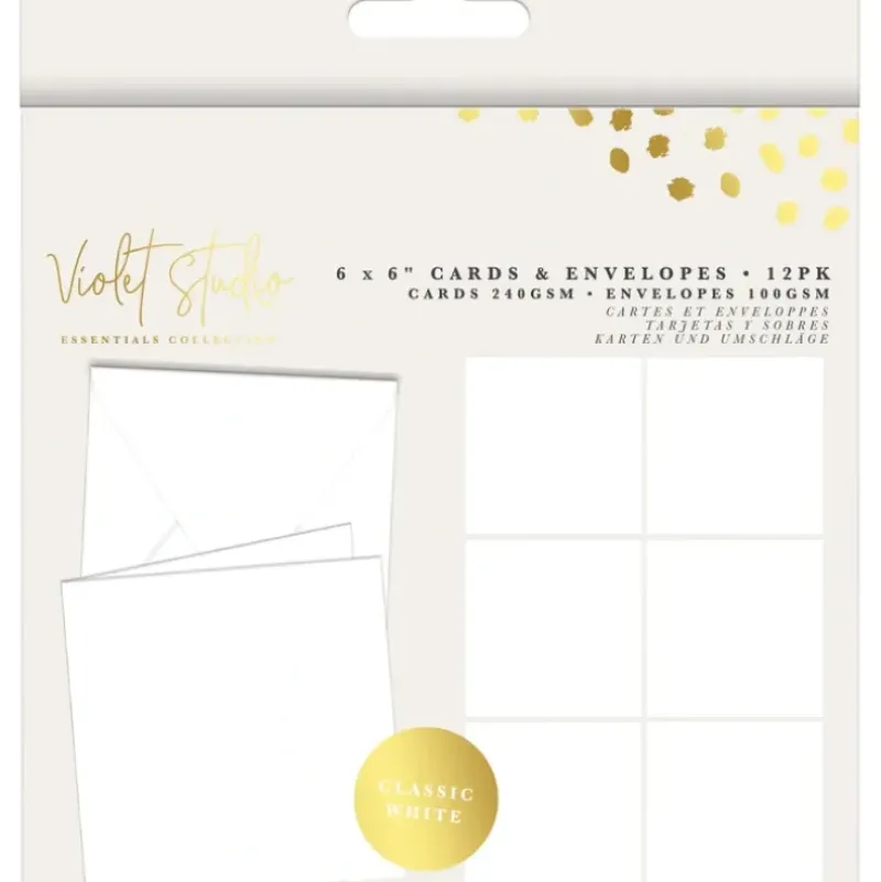 Card Blanks 6x6" - White - 12pk - Violet Studios - Little Painter Art | Exploring the Endless Possibilities of Art| Shop All