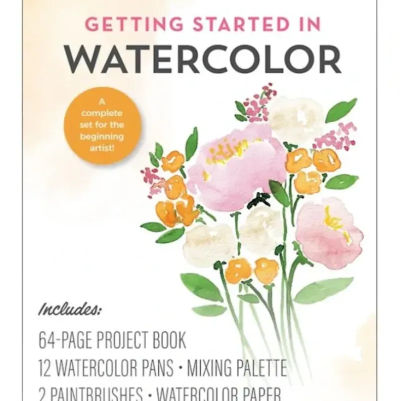 Chartwell Books Getting Started In Watercolor Kit - Little Painter Art | Exploring the Endless Possibilities of Art| Brush