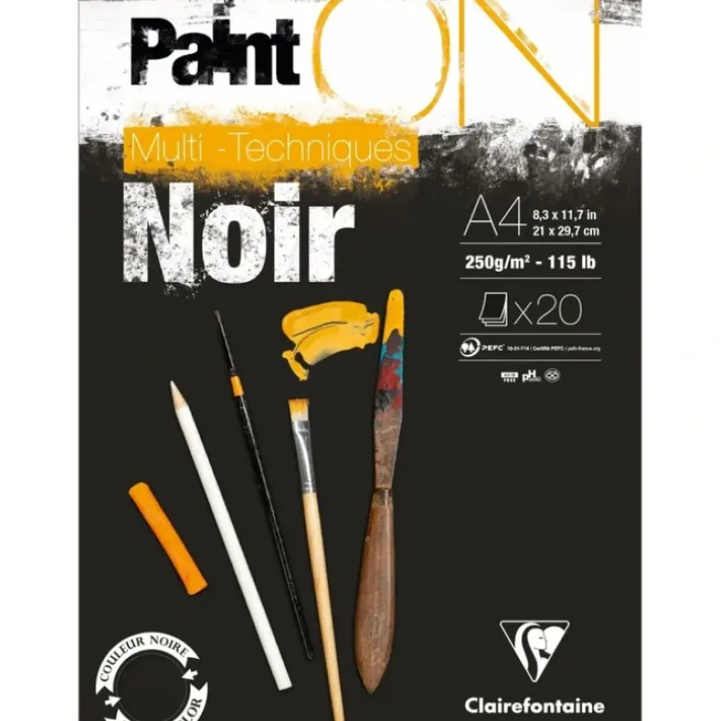 Clairefontaine Paint On Multi-Techniques Black Pads - Little Painter Art | Exploring the Endless Possibilities of Art| Shop All
