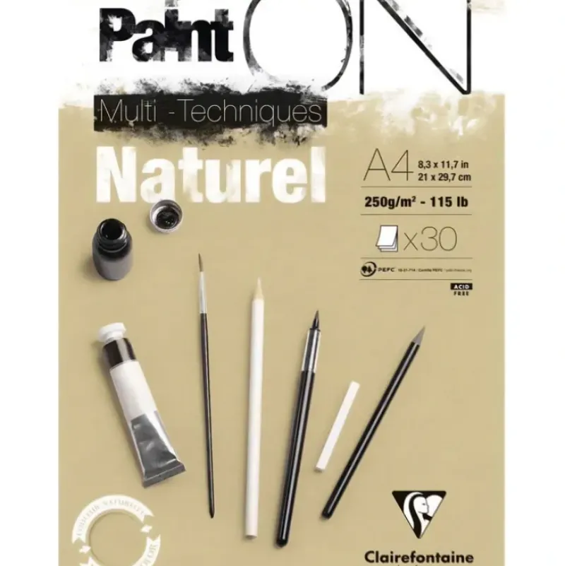 Clairefontaine Paint On Multi-Techniques Naturel Pads 250gsm - Little Painter Art | Exploring the Endless Possibilities of Art| Shop All