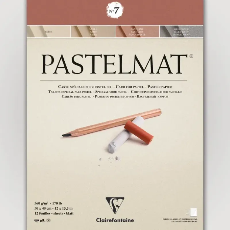 Clairefontaine Pastelmat N7 360g 30x40 12 sheets - Little Painter Art | Exploring the Endless Possibilities of Art| Pigment
