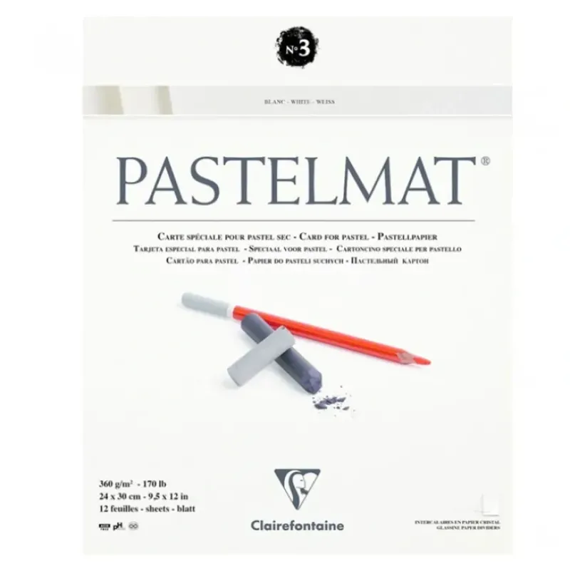 Clairefontaine Pastelmat Pad No.3 - 360gsm - 30x40cm - WHITE PAPER - Little Painter Art | Exploring the Endless Possibilities of Art| Shop All