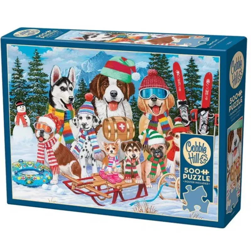 Cobble Hill 500pc Puzzle - Snow Day! - Little Painter Art | Exploring the Endless Possibilities of Art| Shop All