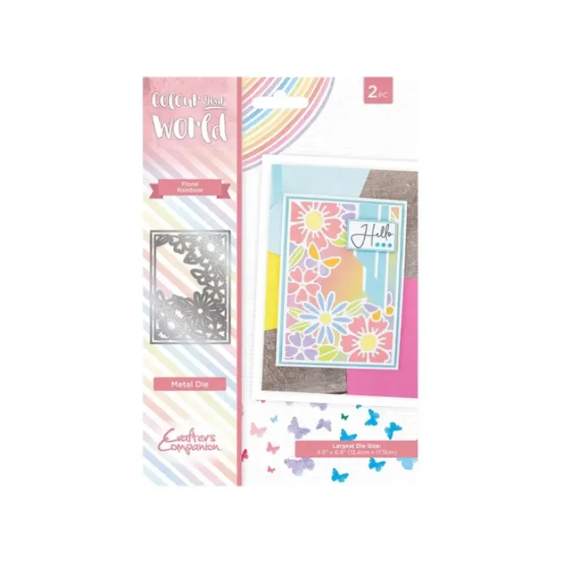 Colour Your World Create a card Die - Floral Rainbow - Little Painter Art | Exploring the Endless Possibilities of Art| Shop All